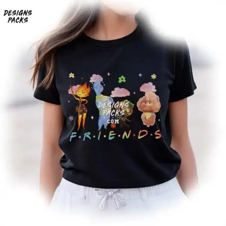 Cartoon Elemental Friends Characters Sublimation Desgin Png Design