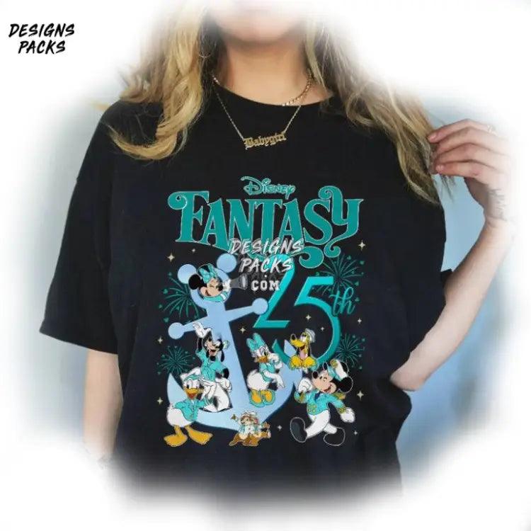Cartoon Fantasy 25Th Silver Anniversary At Sea Personalized Cruise 25Th Png Design