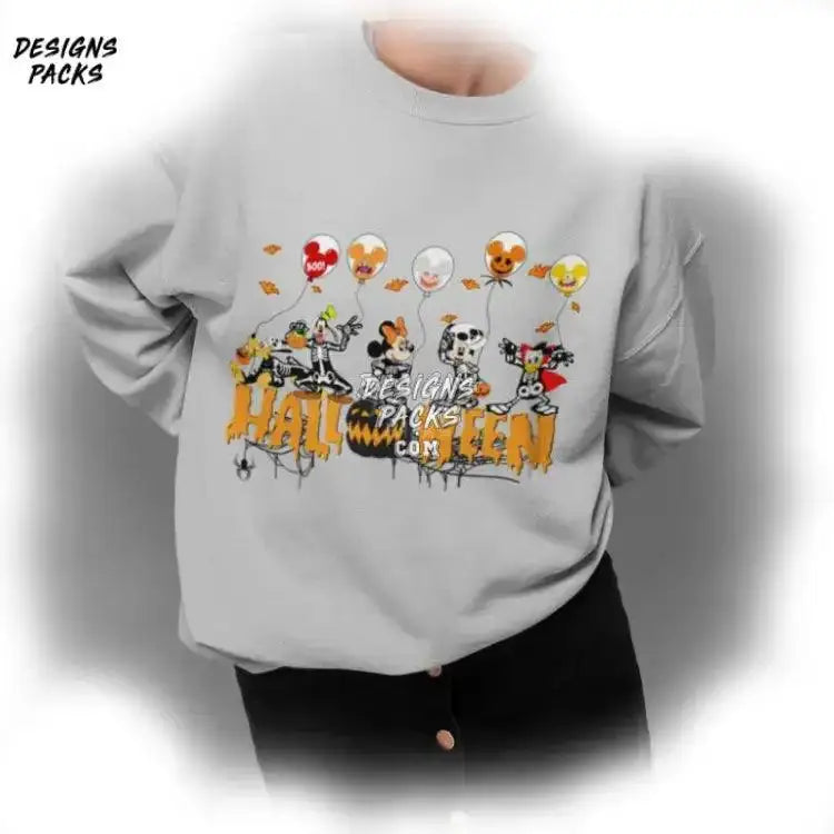Cartoon Halloween Balloons Sublimation Png Design