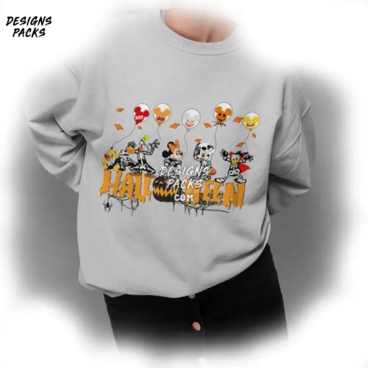 Cartoon Halloween Balloons Sublimation Png Design