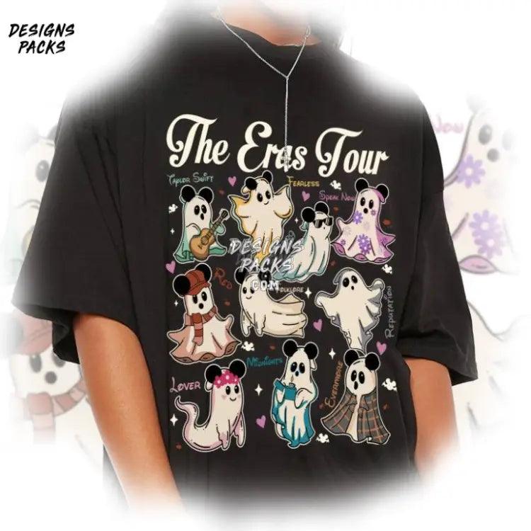 Cartoon Halloween Mickey Ghost Swiftie Fan The Eras Tour Png Design