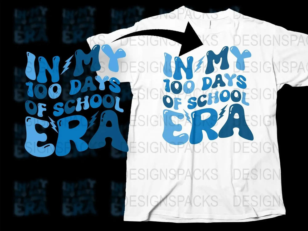 Cartoon In My 100 Days Of School Era Png Digital Download
