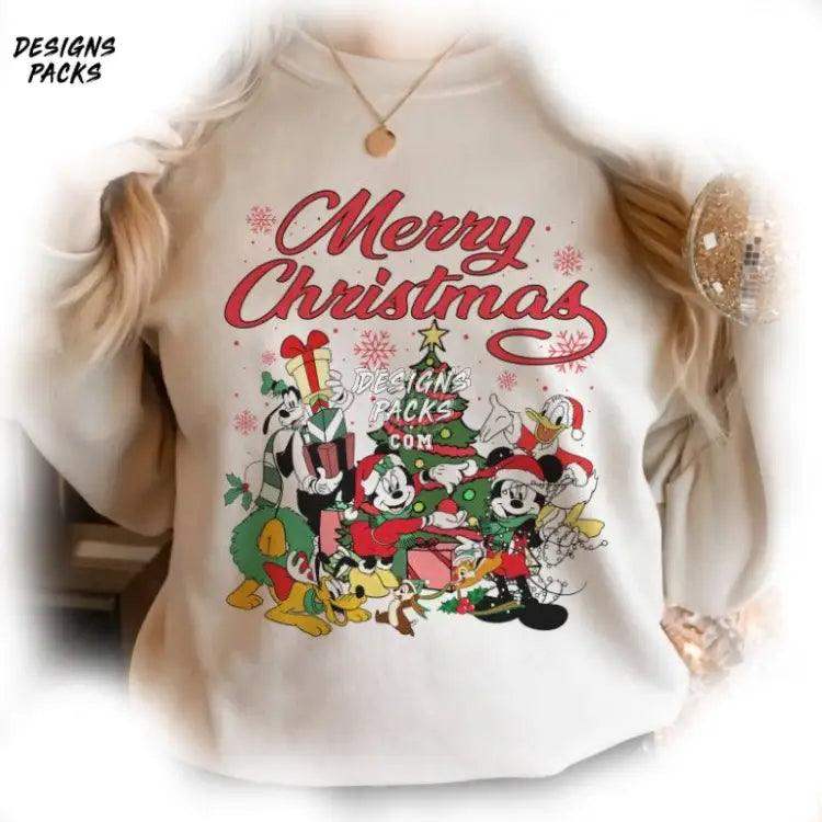 Cartoon Land Christmas Mickey And Friends Merry Png Design