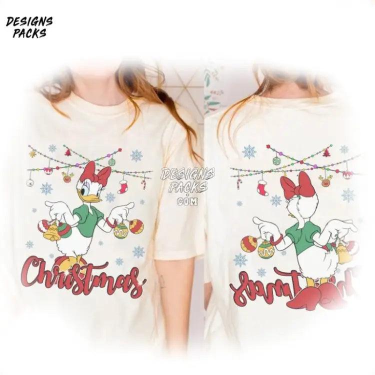 Cartoon Land Christmas Mickey’s Very Merry Party Two - Sided Daisy Png Design