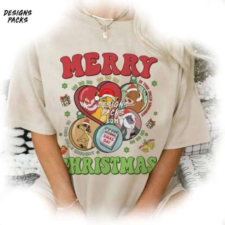 Cartoon Land Christmas Mickey’s Very Merry Party Vintage Lion King Png Design