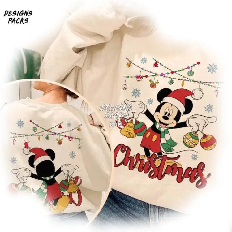 Cartoon Land Christmas Mickey’s Very Merry Party Vintage Mickey Ornament Png Design