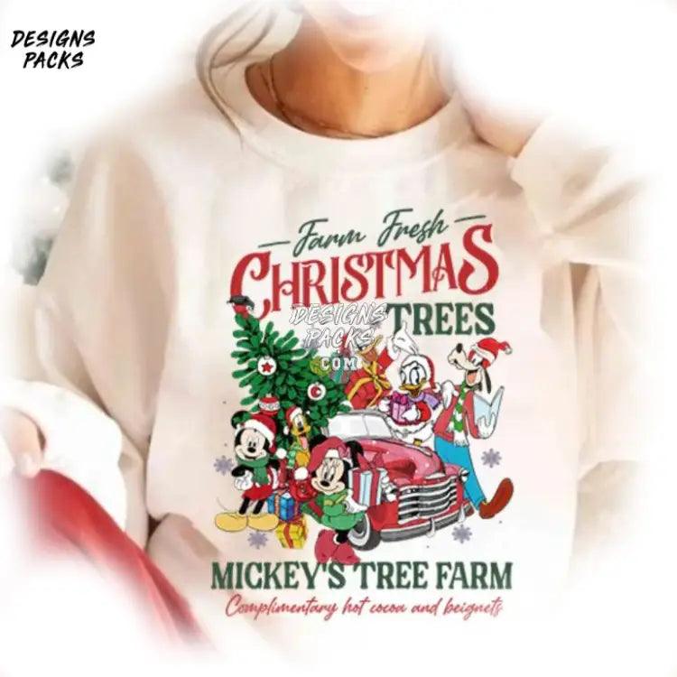 Cartoon Land Christmas Walt World Mickey & Friends Farm Fresh Png Design