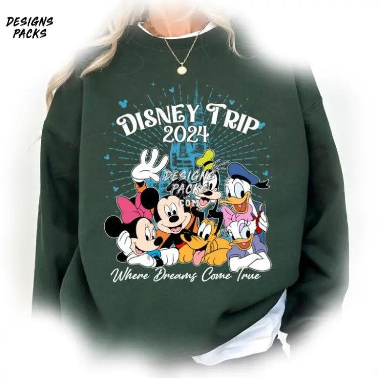 Cartoon Land Cruise Group Family Matching S World Where Dreams Come True Trip 2024 Png Design