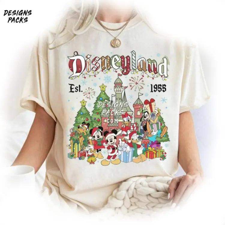 Cartoon Land Est 1955 Walt World Mickey And Friends Christmas Png Design