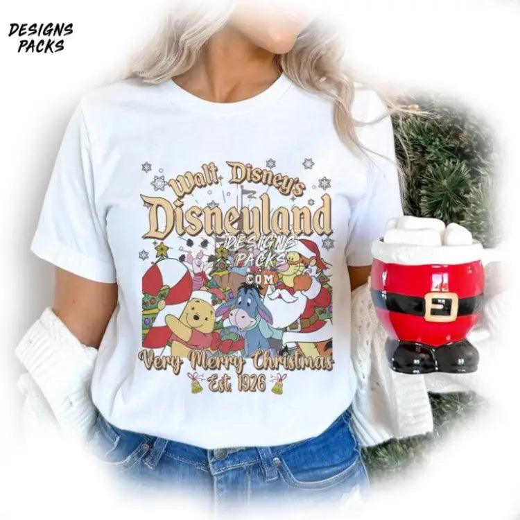 Cartoon Land Family Christmas Pooh Bear And Friends Png Design