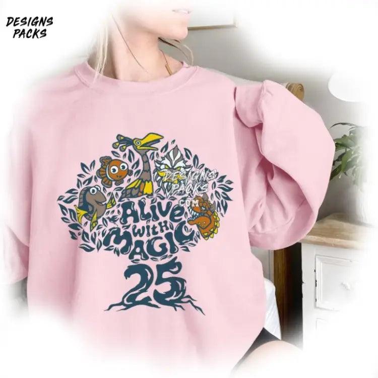 Cartoon Land Family Magical Kingdom Animal Safari 25Th Anniversary Png Design