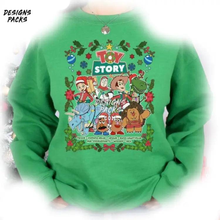 Cartoon Land Family Xmas Buzz And Woody Christmas Toy Story Png Design
