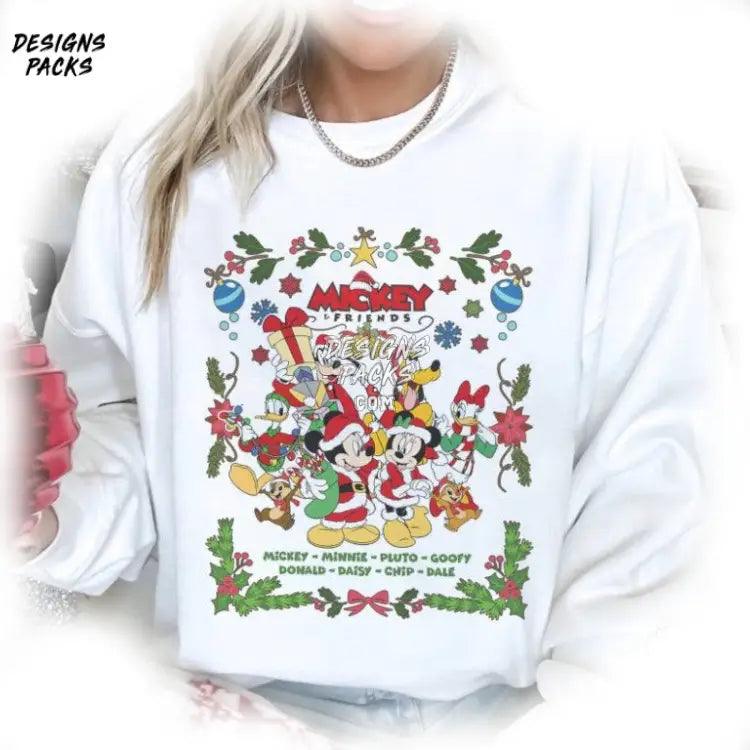 Cartoon Land Family Xmas Mickey Minnie Christmas And Friends Png Design