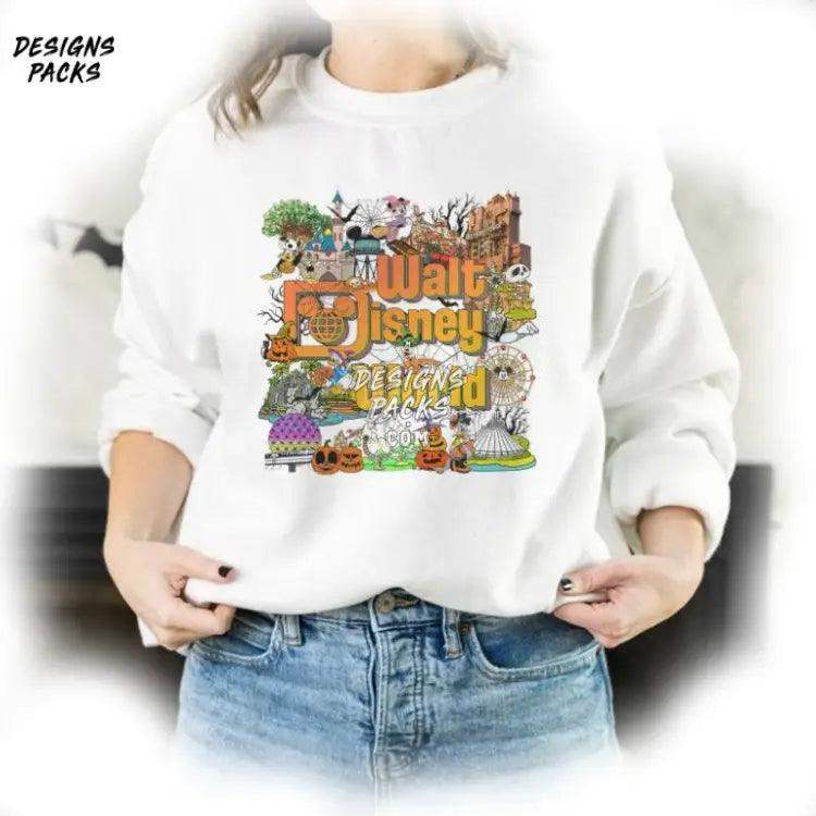Cartoon Land Halloween Vintage Epcot Walt World Png Design