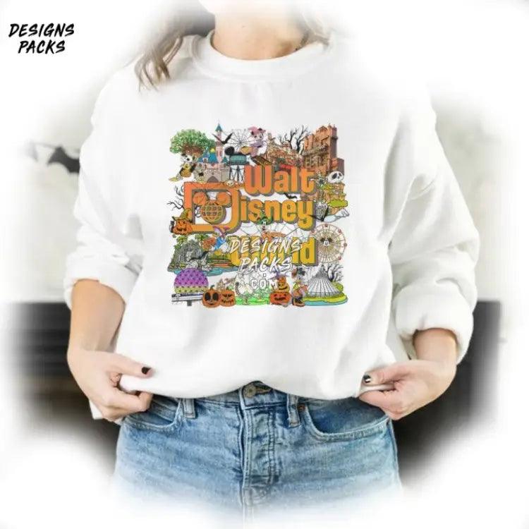 Cartoon Land Halloween Vintage Epcot Walt World Png Design
