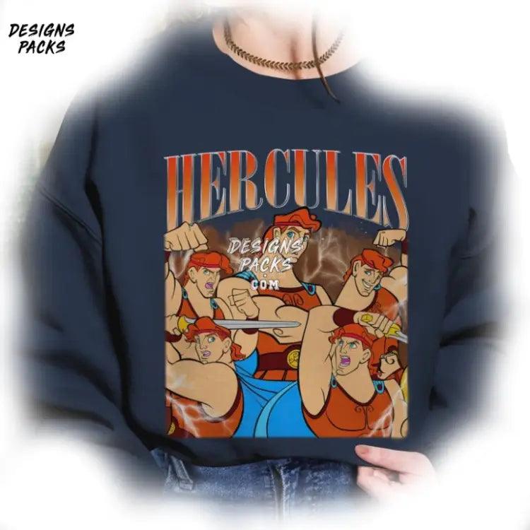 Cartoon Land Hercules Homage Tv Vintage Graphic Png Design