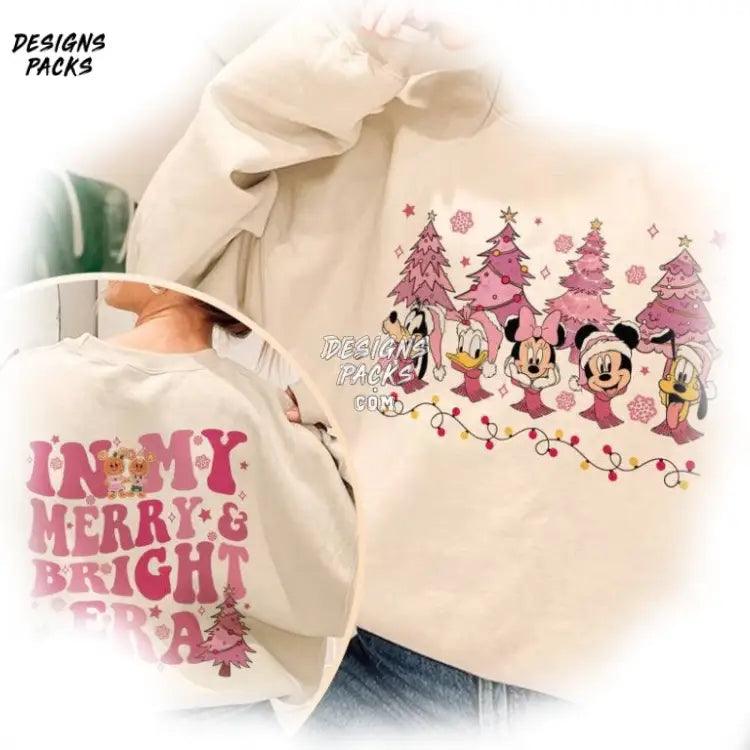 Cartoon Land In My Merry And Bright Era Mickey’s Very Christmas Mickey And Friends Pink Png Design