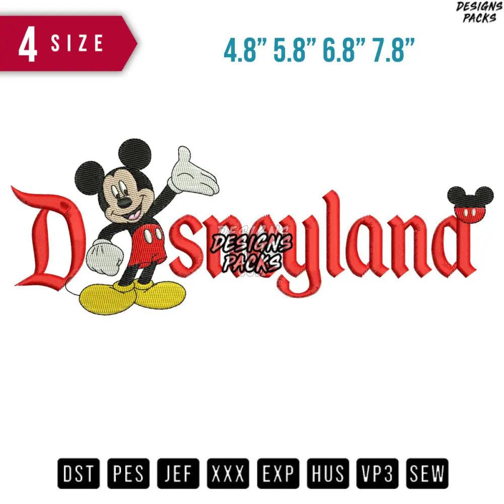 Cartoon Land Mickey Embroidery Design