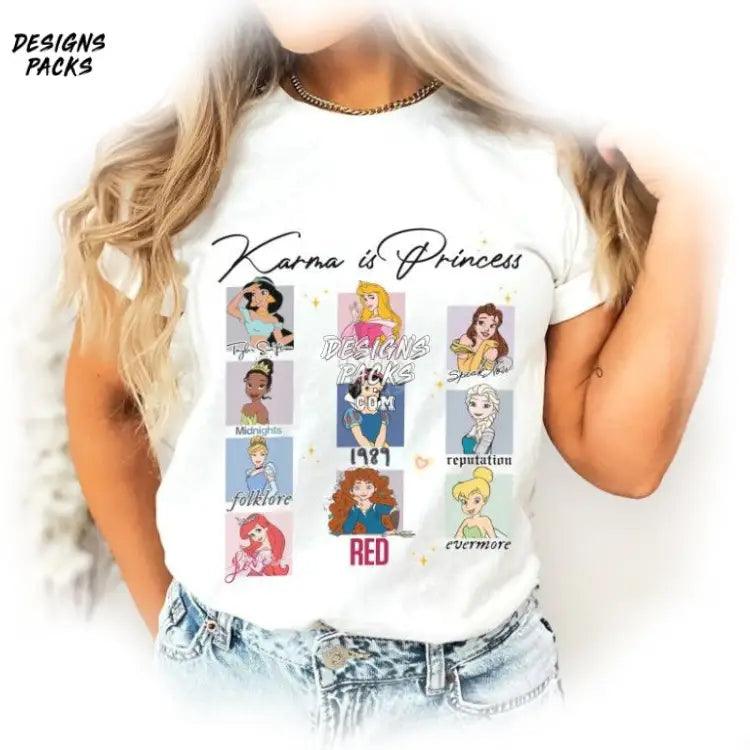 Cartoon Land Princess Girl Trip Eras Tour Png Design