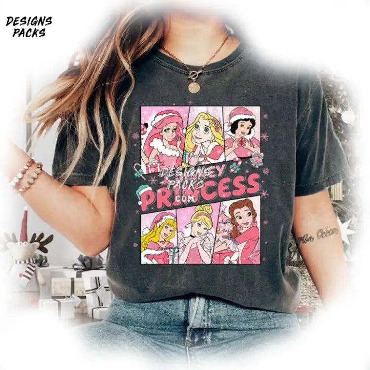 Cartoon Land Princess Walt World “Cartoon Pink Christmas Png Design