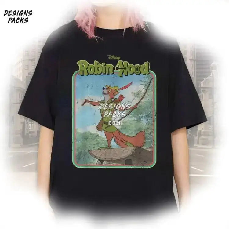 Cartoon Land Robin Hood Family Trip 2024 Retro Png Design