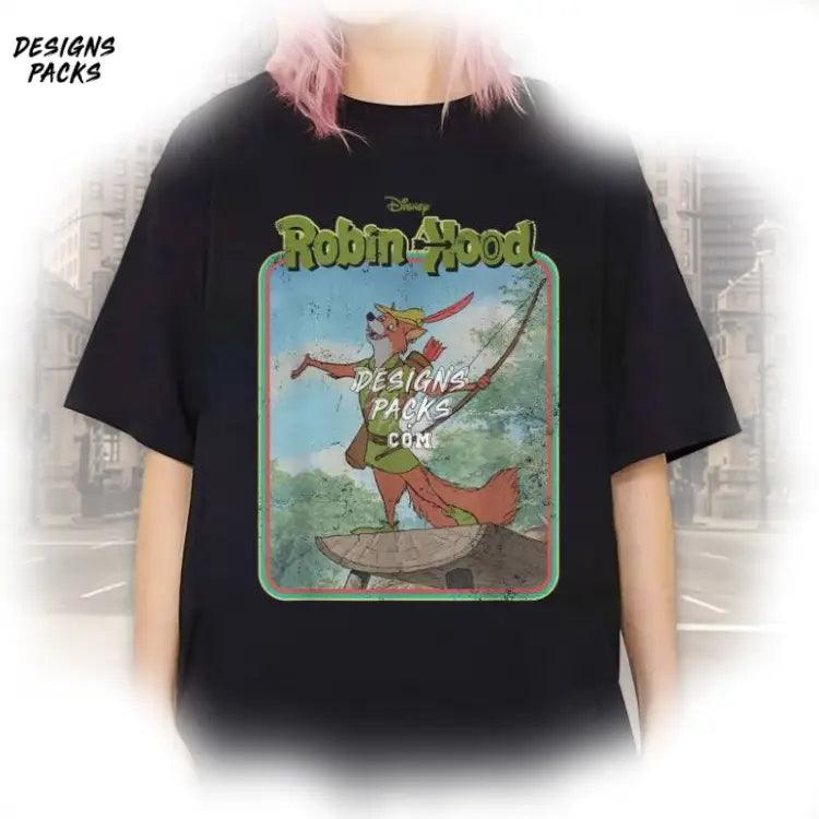 Cartoon Land Robin Hood Family Trip 2024 Retro Png Design