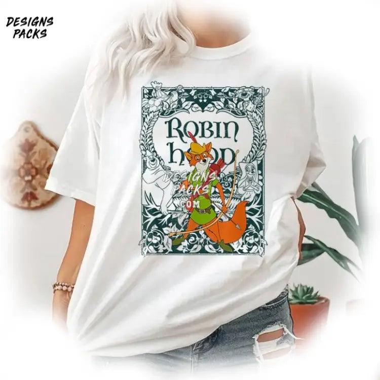 Cartoon Land Robin Hood Family Trip 2024 Vintage Png Design