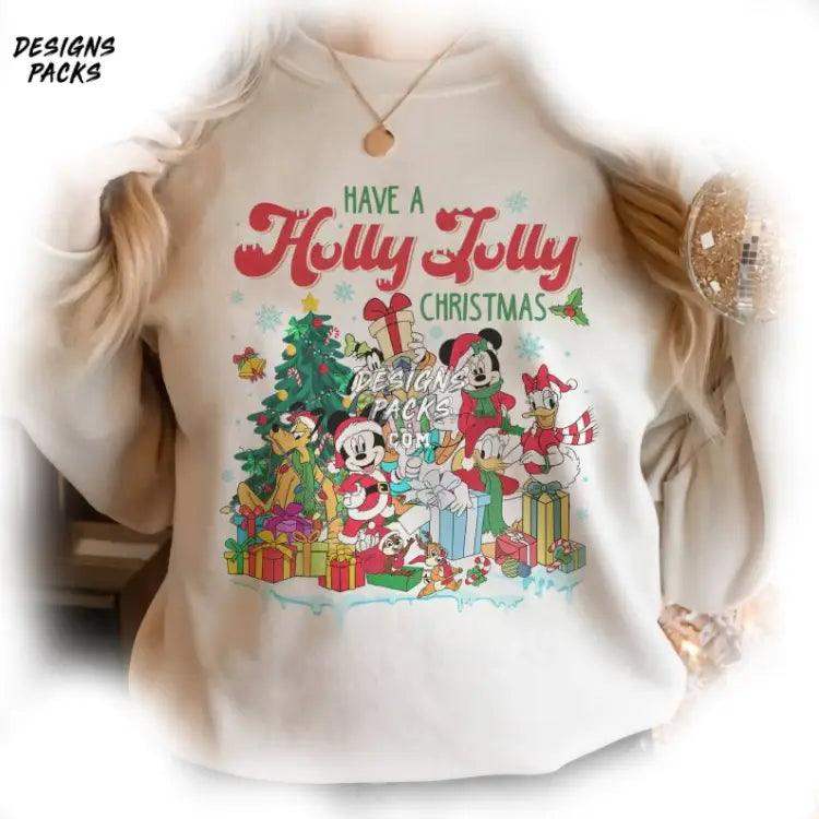 Cartoon Land Santa Mickey And Minnie Xmas Have A Holly Jolly Christmas Vacation Mickey’s Very