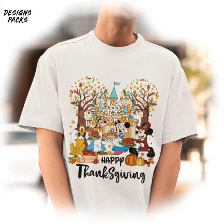 Cartoon Land Thanksgiving Mickey Happy Png Design