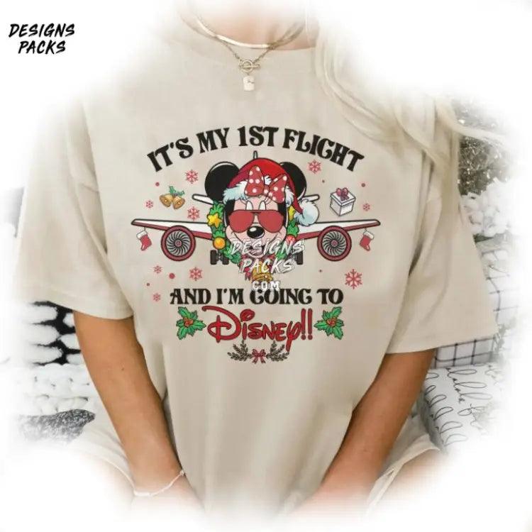 Cartoon Land Trip Minnie Chritsmas Mickey And First Flight Png Design