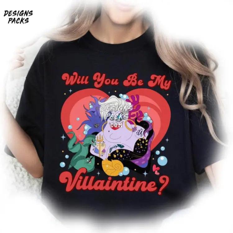 Cartoon Land Villains Valentine’s Day Valentine Ursula The Little Mermaid Png Design