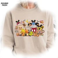 Cartoon Little Miss Latte Drink Fall Coffee Halloween Png Design