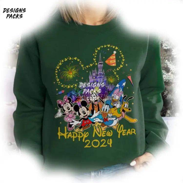 Cartoon Mickey New Year 2024 Png Design