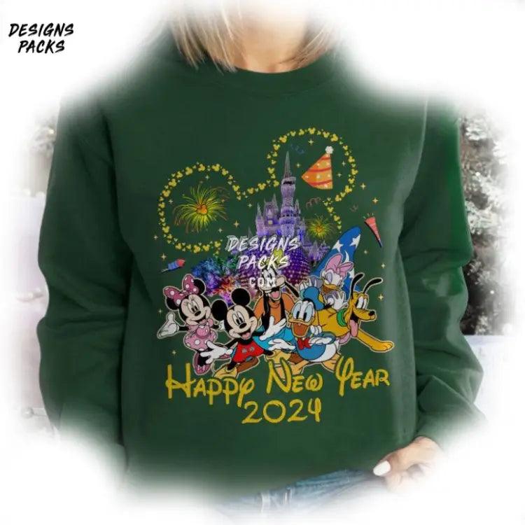 Cartoon Mickey New Year 2024 Png Design