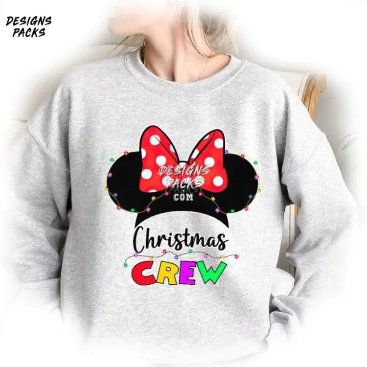Cartoon Minnie Christmas Crew Mickey Png Design