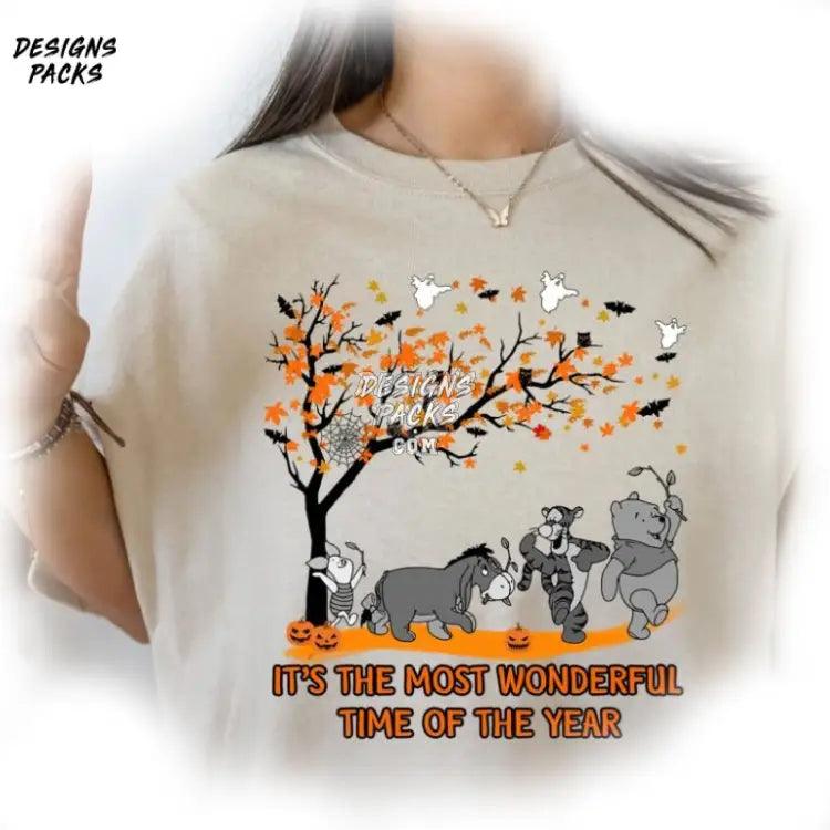 Cartoon Pooh Halloween It’s The Most Wonderful Time Of Year Png Design