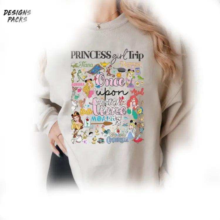 Cartoon Princess Girl Trip Birthday Land Once Upon A Time Png Design