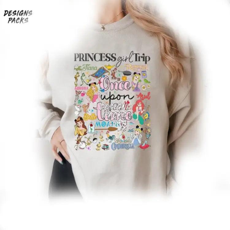 Cartoon Princess Girl Trip Birthday Land Once Upon A Time Png Design