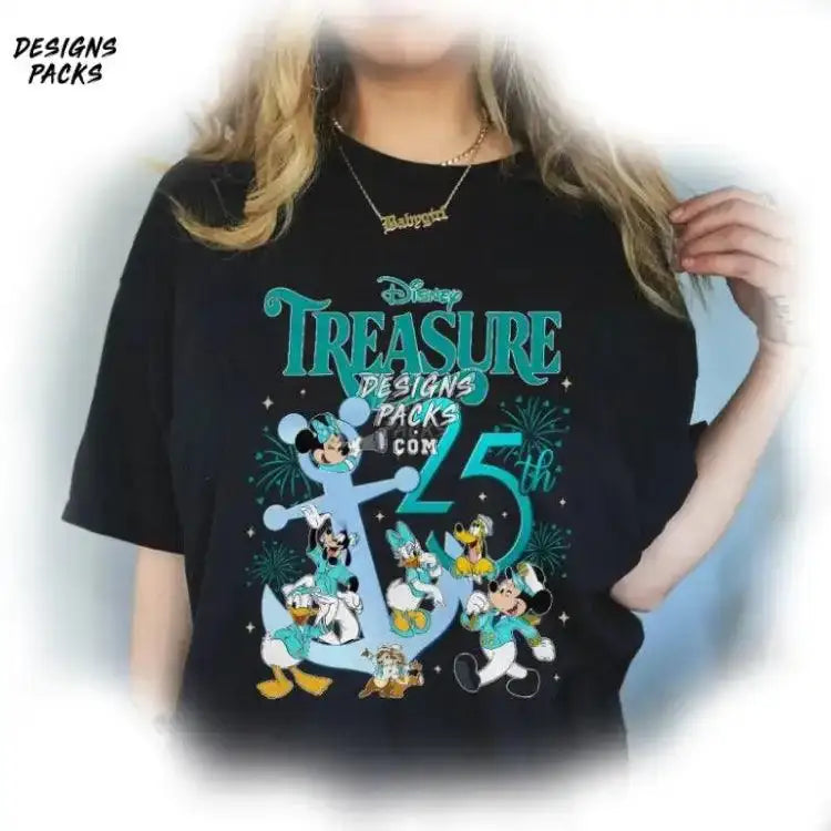 Cartoon Treasure 25Th Silver Anniversary At Sea Personalized Cruise 25Th Png Design