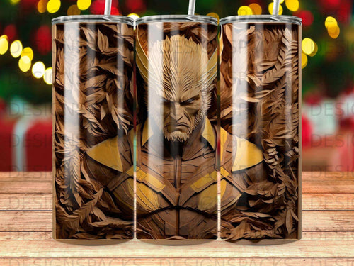 Carved Heroic Spirit Tumbler Digital Wrap Design