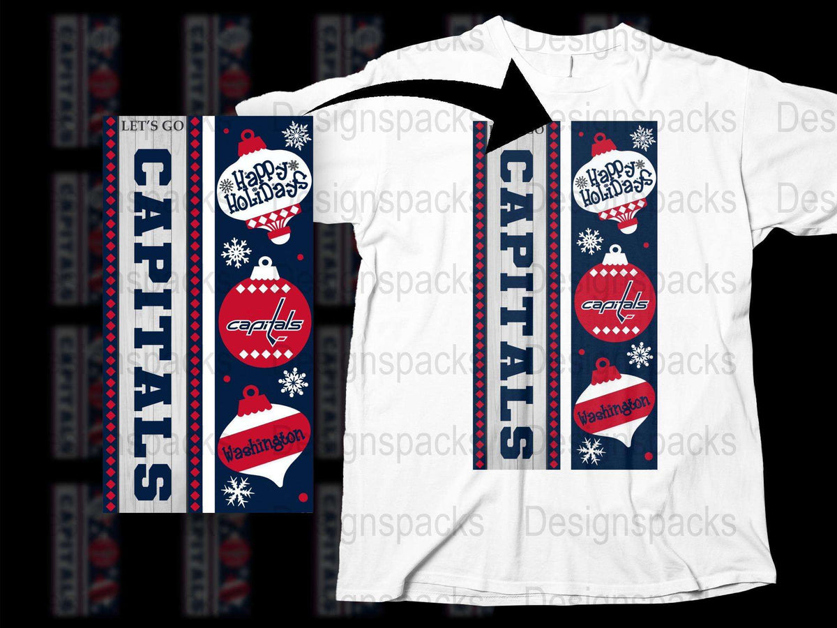 Washington Capitals Holiday Themed Socks, Festive Christmas Design, Warm Winter Socks, Hockey Team Fan Gift