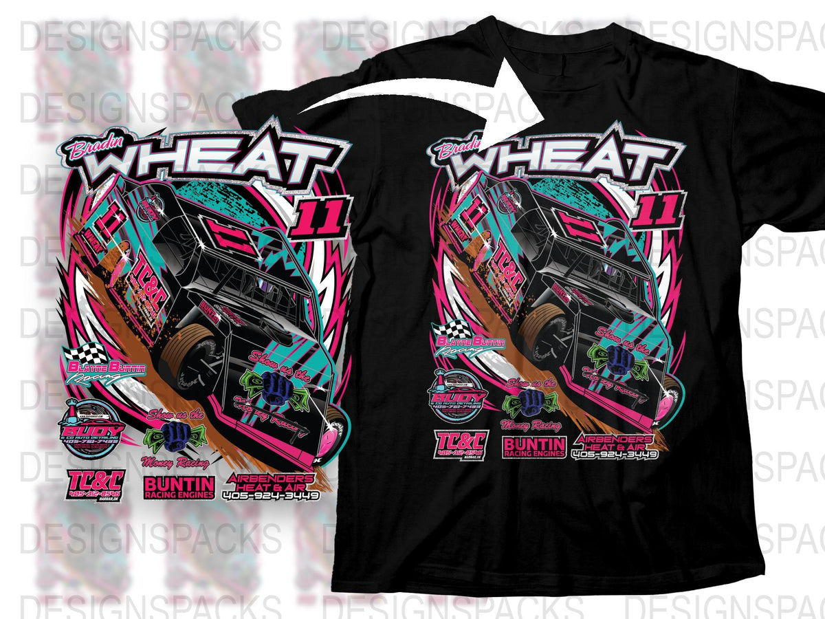 Retro Race Car T-Shirt, Neon Pop Art Graphic Tee, Bold Colors, Motorsport Fashion, Unisex Style, Vintage Inspired Racing Shirt