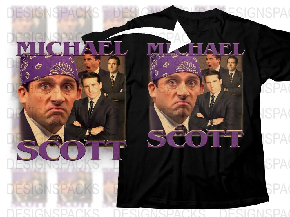 Michael Scott Funny Face T-Shirt, Office TV Show Fan Merchandise, Unique Graphic Tee