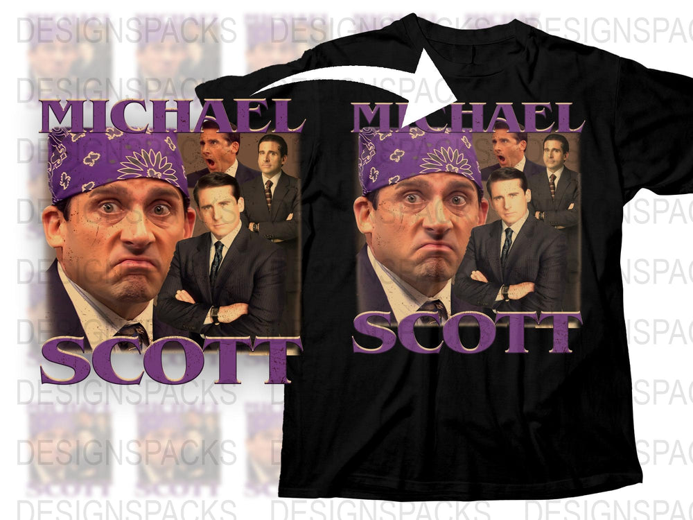 Michael Scott Funny Face T-Shirt, Office TV Show Fan Merchandise, Unique Graphic Tee
