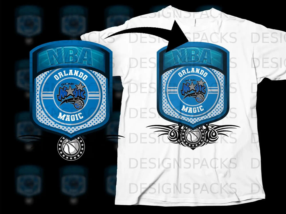 NBA Orlando Magic Team Badge Printed Graphic Shirt