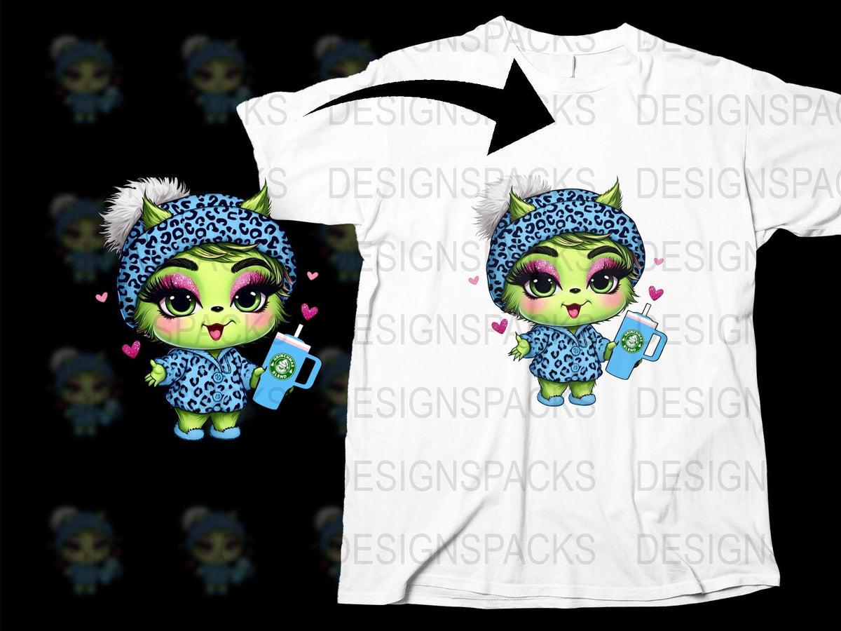 Cute Monster Graphic T-Shirt, Cartoon Creature Design, Kids Fashion Tee, Unisex Children's Clothing