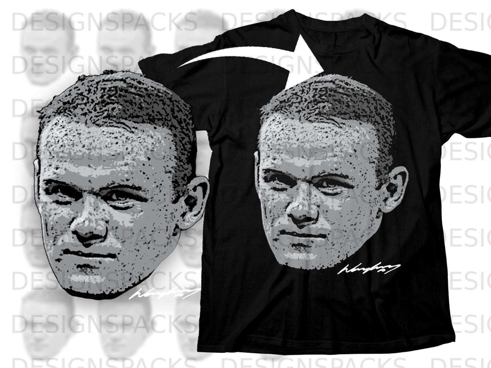 Monochrome Face Print Graphic Tee Shirt