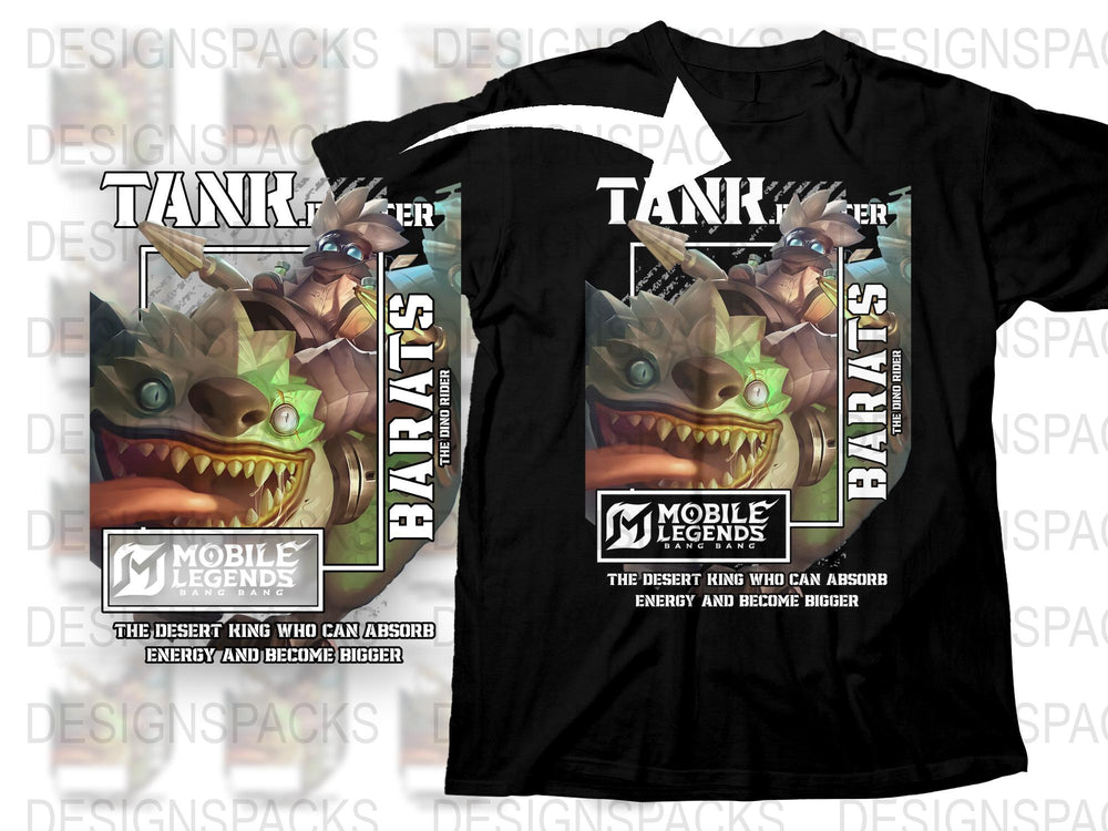 Mobile Legends Tank T-Shirt, Khufra Desert King Graphic Tee, Gaming Apparel for Fans