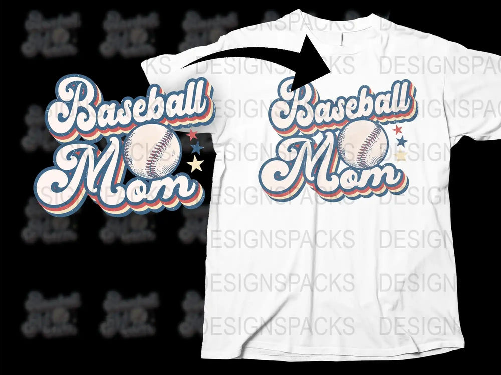 Baseball Mom T-Shirt, Vintage Look Graphic Tee, Sports Mom Supportive Apparel, Softball Fans Casual Top, Gift for Her