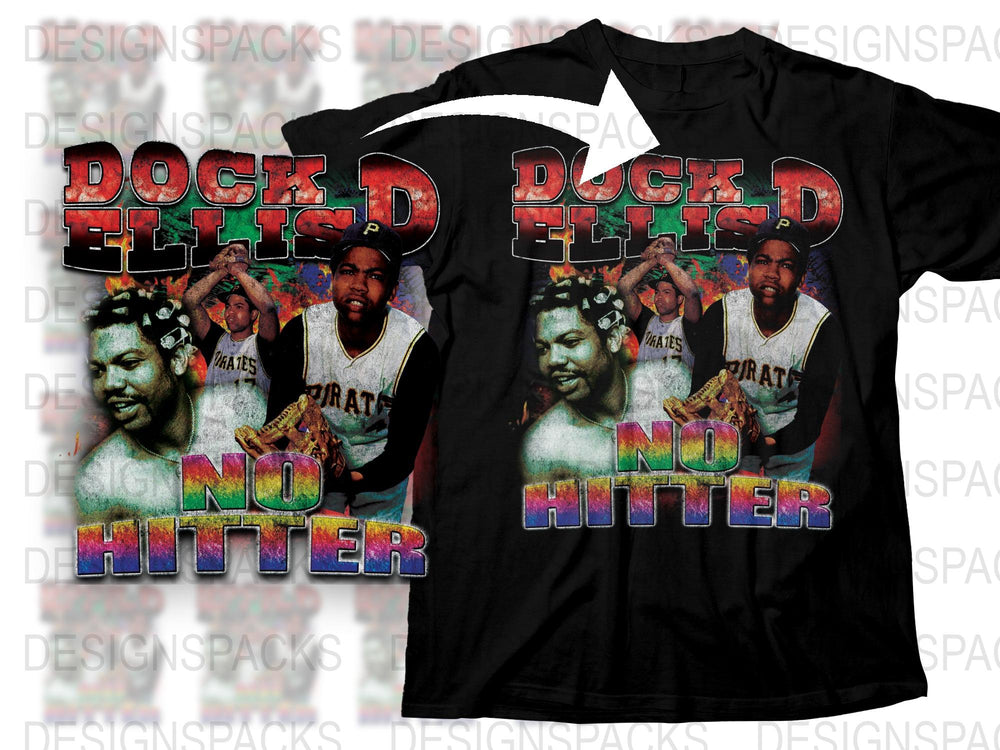 Dock Ellis No Hitter Graphic T-Shirt, Vintage Baseball Tee, Sports Memorabilia, Retro Style Shirt